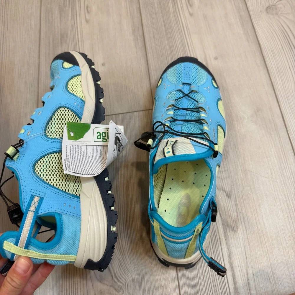 Salomon Techamphibian 3 W Blue Green Tea Water Hiking Shoes 356772 Womens 10 NEW